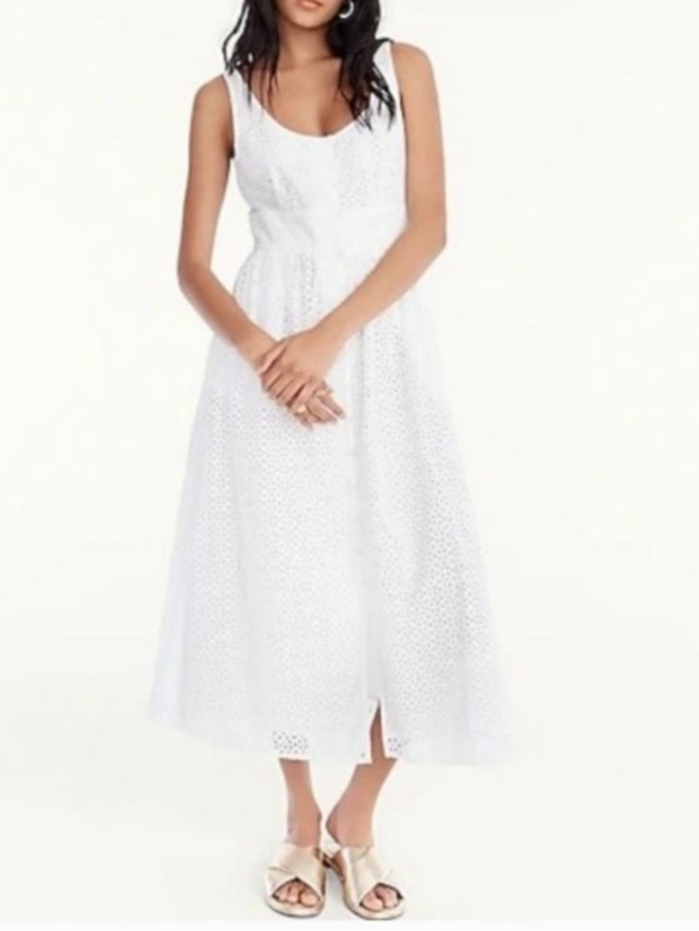 J. Crew Button-front eyelet dress sz 6